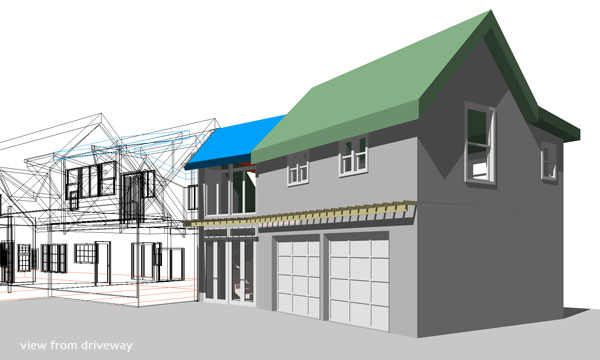 perspective view from driveway